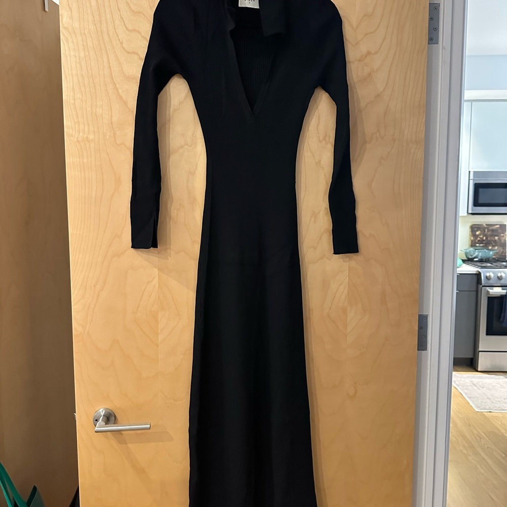 DISSH Elegant Black Long Sleeve Dress